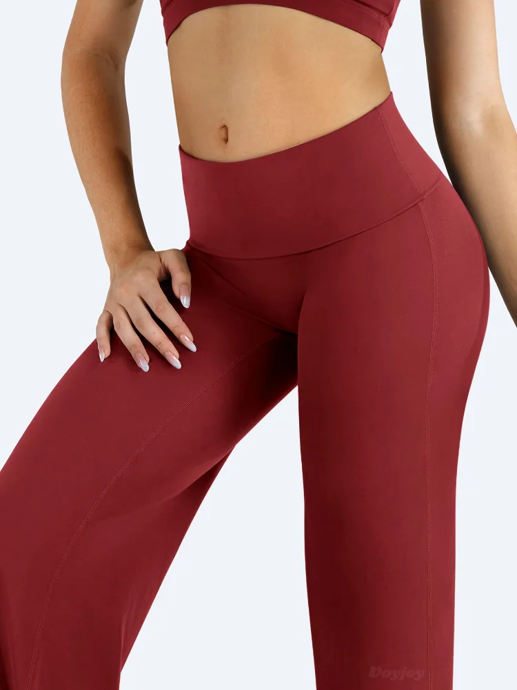 VOYJOY Fold-Over Straight Leggings 31.5", view 2