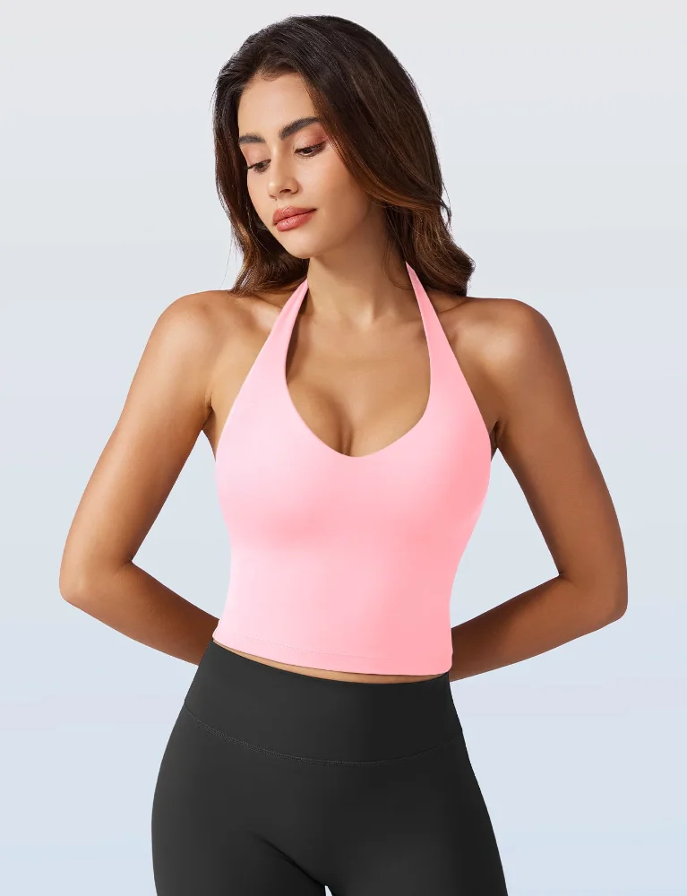 VOYJOY Halter Crop Top, view 2