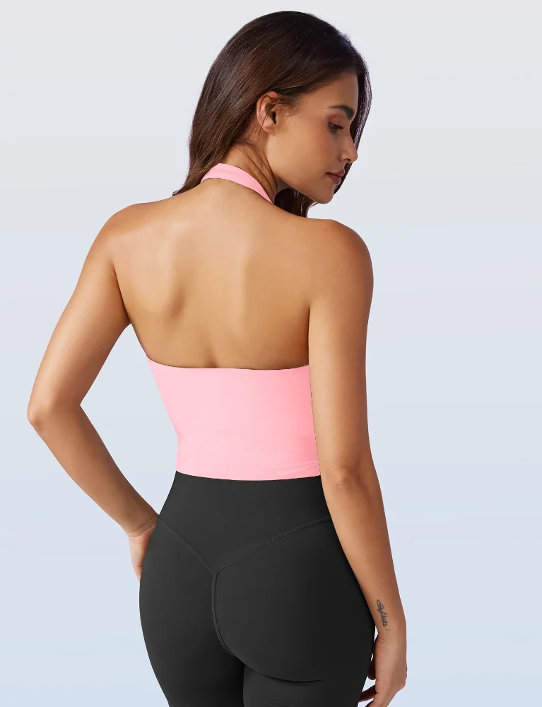 VOYJOY Halter Crop Top, view 3