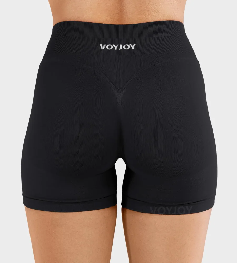 VOYJOY No-Front-Seam Booty Shorts 4.5", view 3