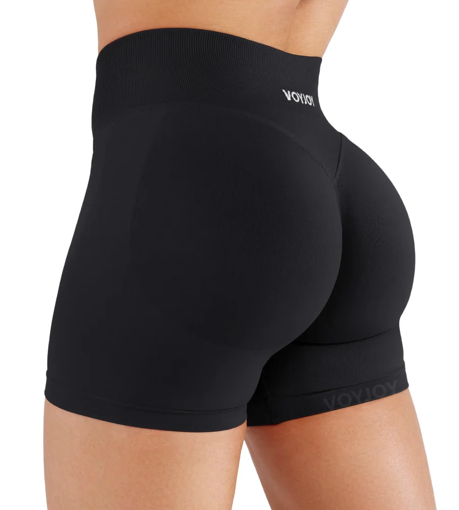 VOYJOY No-Front-Seam Booty Shorts 4.5"