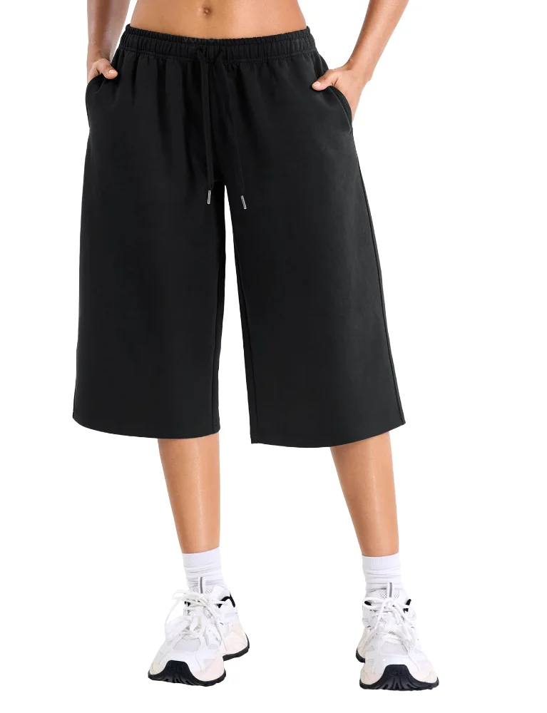 VOYJOY Pocket Wide-Leg Capris