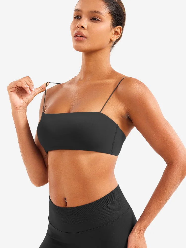 VOYJOY Spaghetti-Strap Sports Bra, view 3