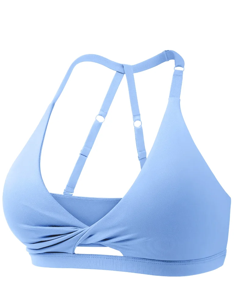VOYJOY Twist-Front Strappy Bra