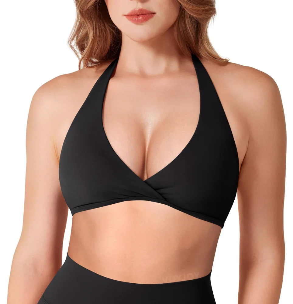 VOYJOY V-Neck Halter Bra, view 2