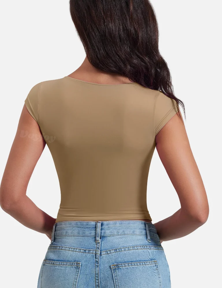 VOYJOY V-Neck Tee, view 3