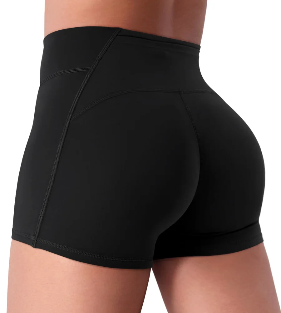 VOYJOY Zip-Pocket Biker Shorts 3.6"